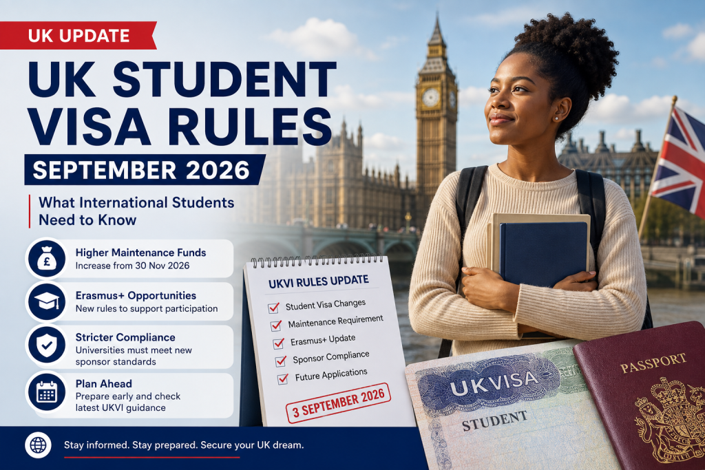 UK Student Visa Rules Update: What International Students Need to Know in September 2026
